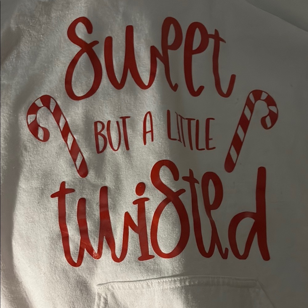 Gildan White Jacket with Red Print